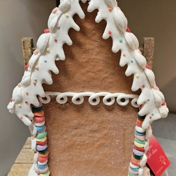 Claydough Gingerbread Lighted House 14” Gumdrop/Candy Christmas Pre-Lit - Picture 4 of 4
